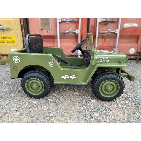 Электромобиль TOYLAND Джип Jeep Willys mini 2628 армия зелёный