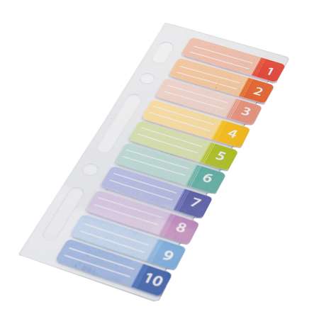 Закладки канцелярские Brauberg самоклеящиеся для книг и ежедневника пластиковые 10 цветов по 10 листов