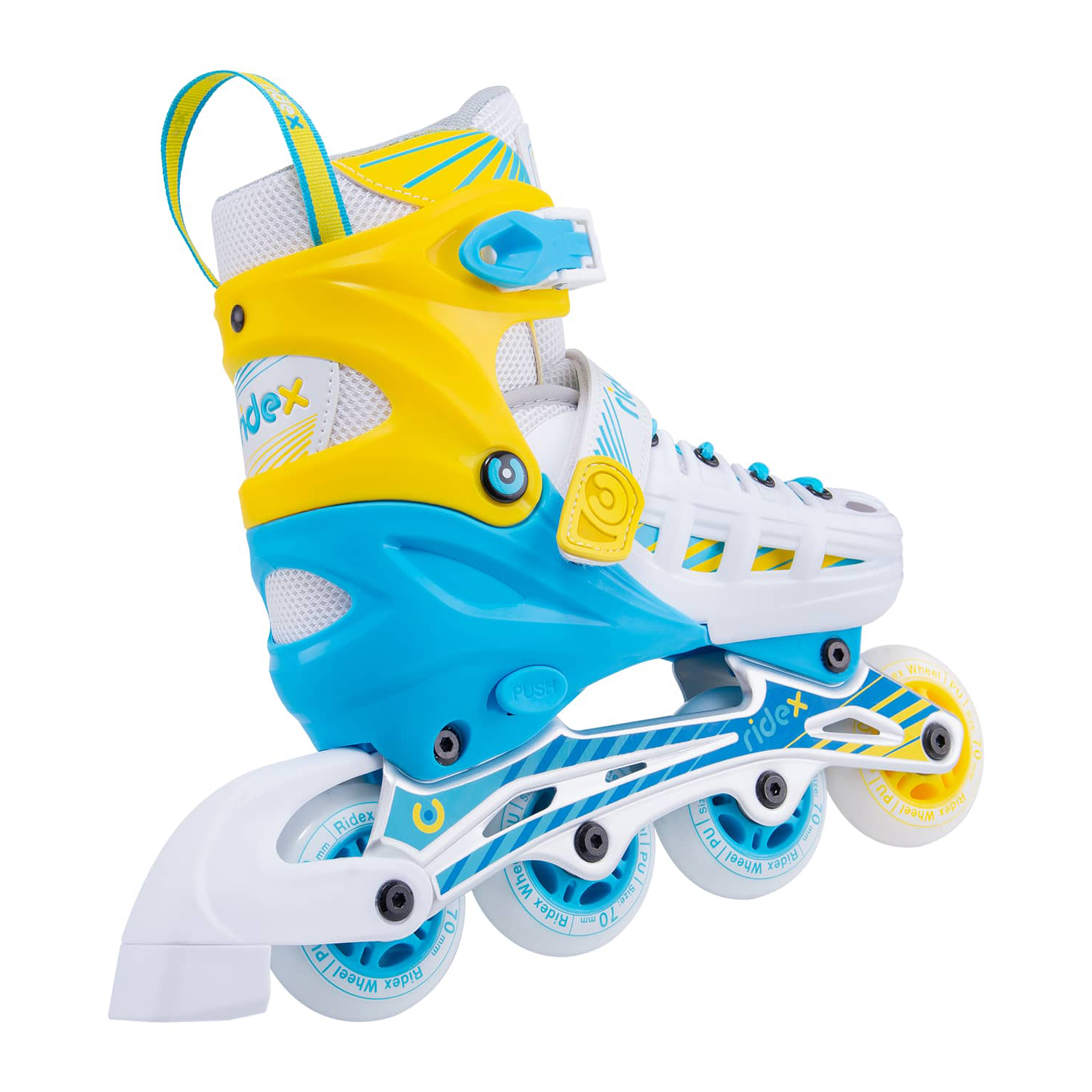 Ролики раздвижные RIDEX Inline skates Twist Yellow plastic S - фото 6