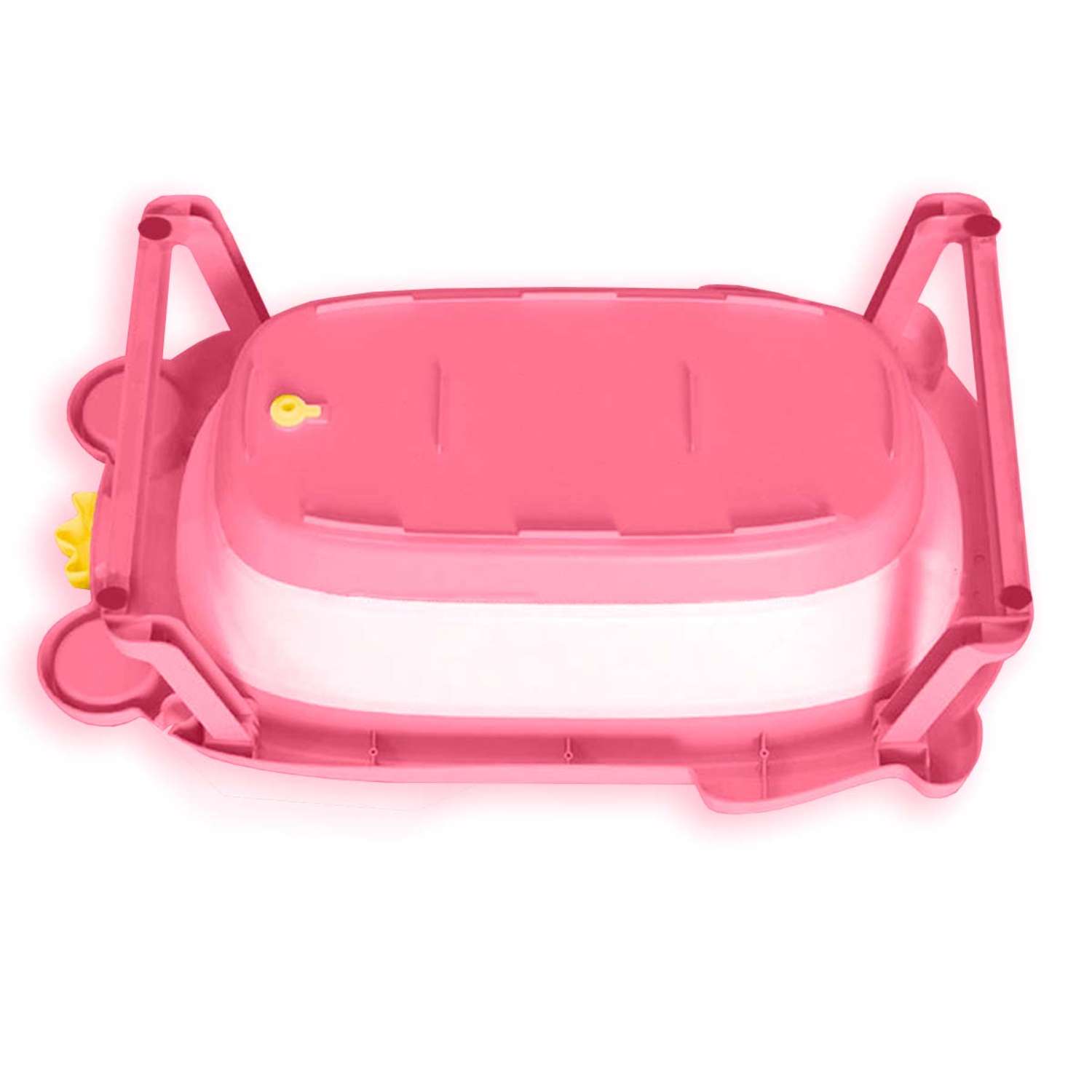 Ванночка складная детская WiMI с матрасиком розовая - фото 8
