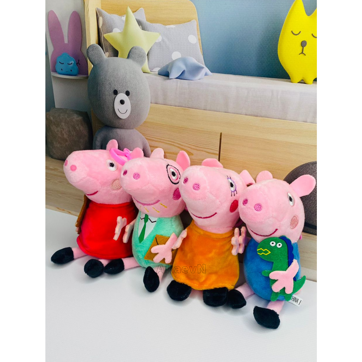 Мягкая игрушка Peppa Pig набор 4 героя - фото 2