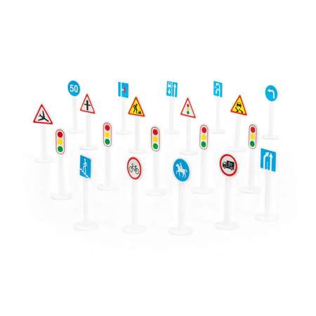 Игровой набор Полесье дорожные знаки 20 элементов