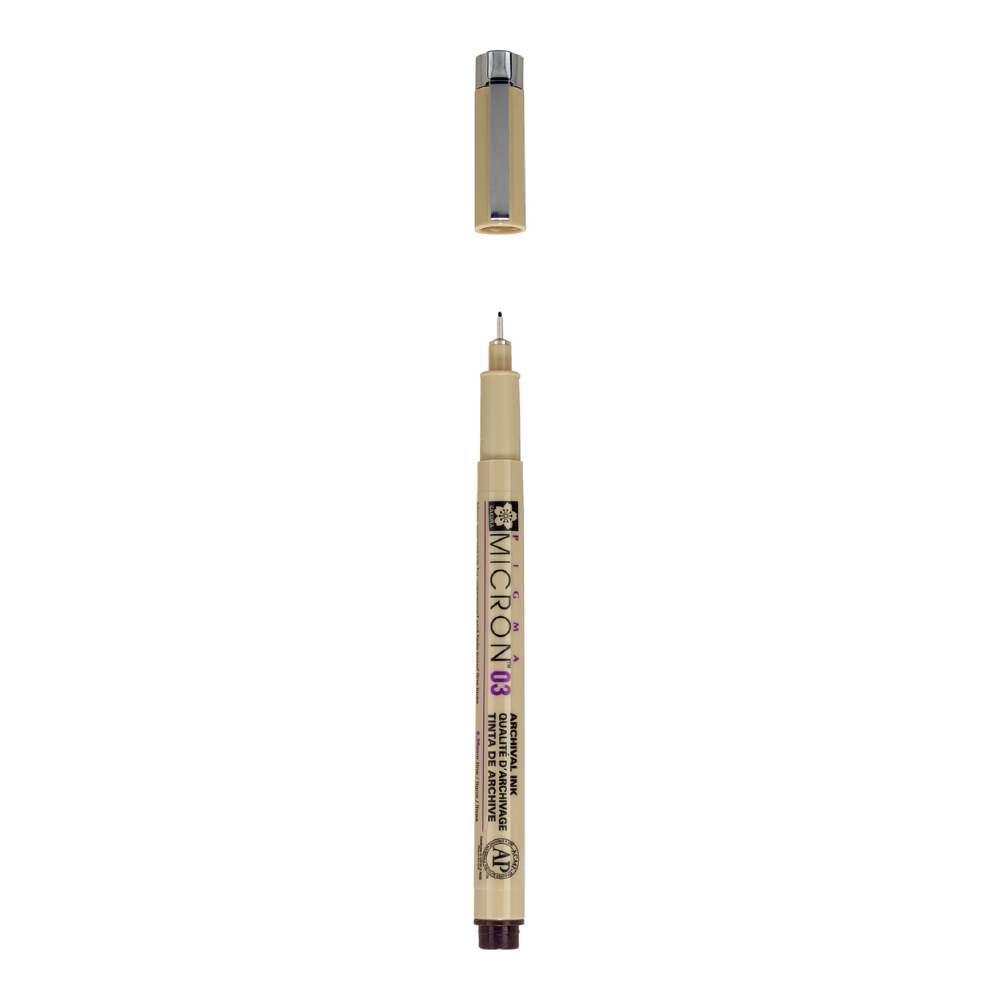 Ручка капиллярная Sakura Pigma Micron 03 цвет чернил: черный - фото 2