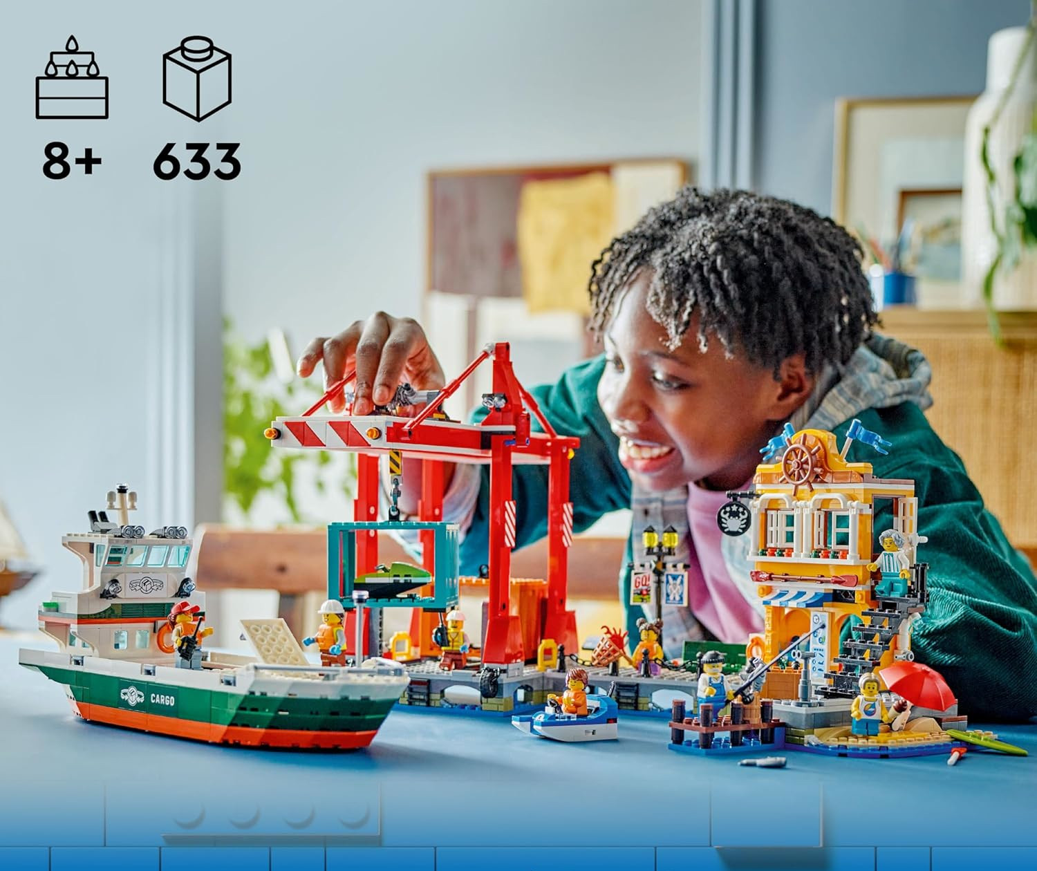 Конструктор LEGO City Приморская гавань с грузовым судном 60422 - фото 7