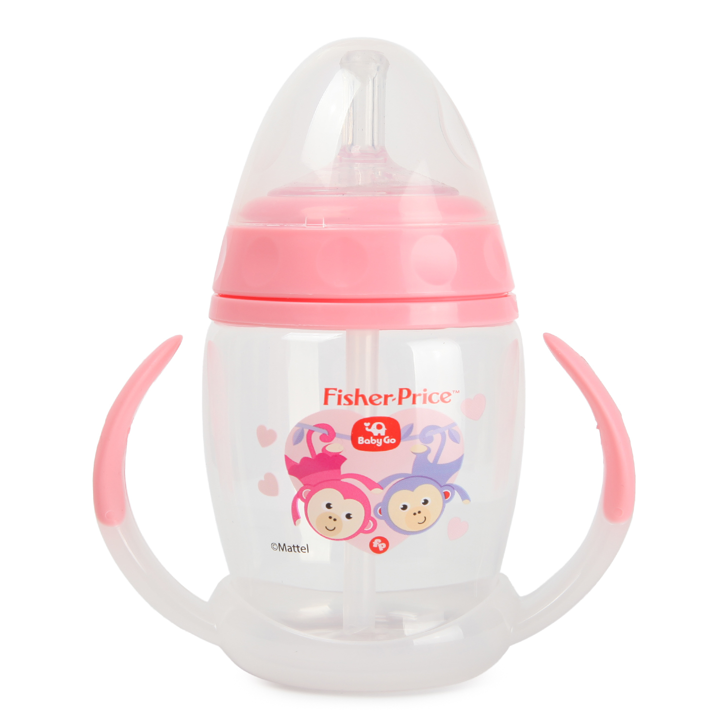 Поильник BabyGo Fisher Price 180мл Pink C1-0001 - фото 1