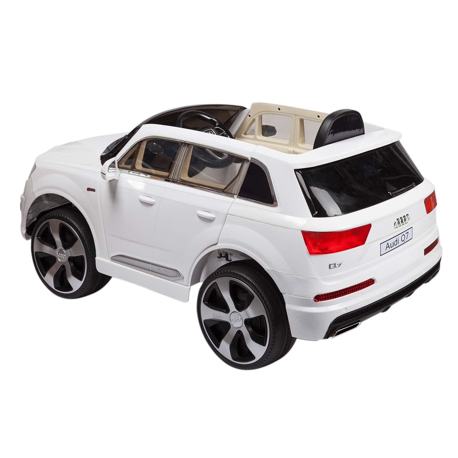 Электромобиль Kreiss Audi Q7 2X6V белый (свет/звук) - фото 3