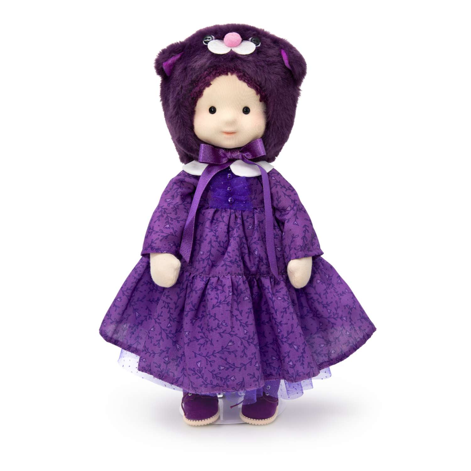 Мягкая кукла BUDI BASA Тиана в шапочке Котенок 38 см Mm-Tiana-03 Mm-Tiana-03 - фото 1