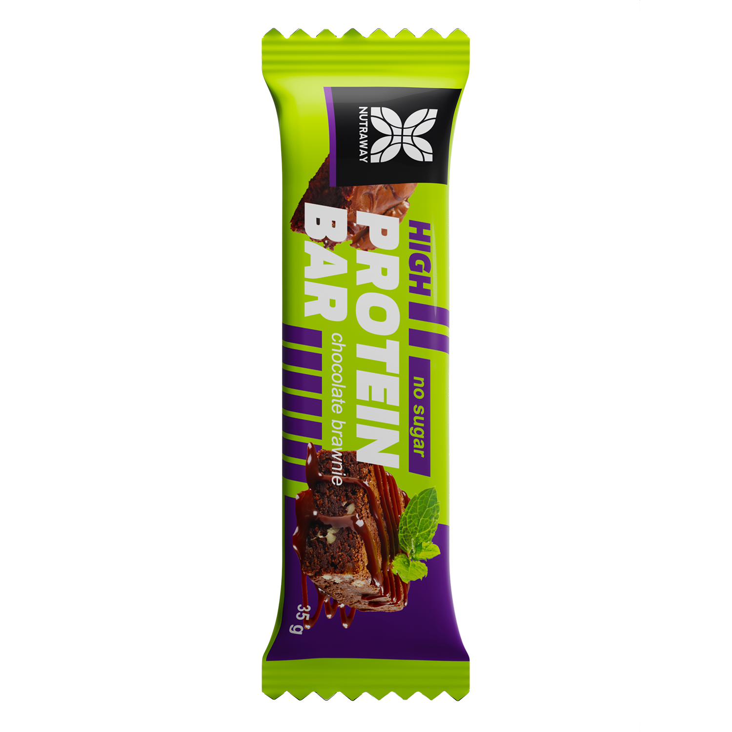 Батончик протеиновый Nutraway со вкусом шоколадного брауни 35г - фото 1