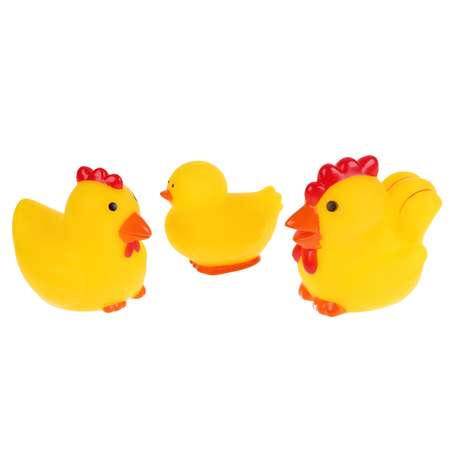 Набор для купания Играем вместе Петух курица и цыплёнок 232644