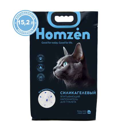 Наполнитель для кошачьего туалета Homzen силикагелевый 6.4кг 15.2л