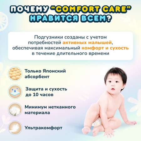 Подгузники Momi Comfort Care MEGA PACK S 3-6 кг 102 шт