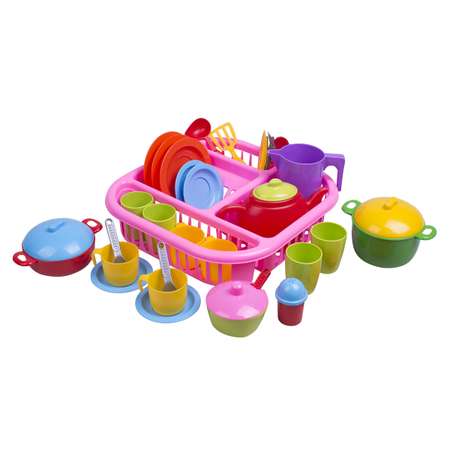 Набор посуды игрушечный Zarrin Toys В корзине 42 предмета