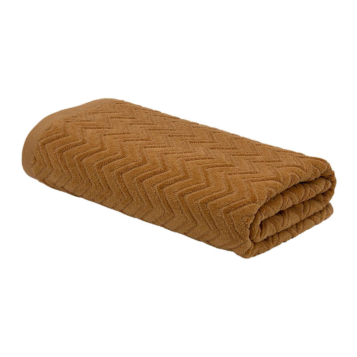 Махровое полотенце Bravo Зигзаг м7706 07 L 70х130 коричневый - фото 1