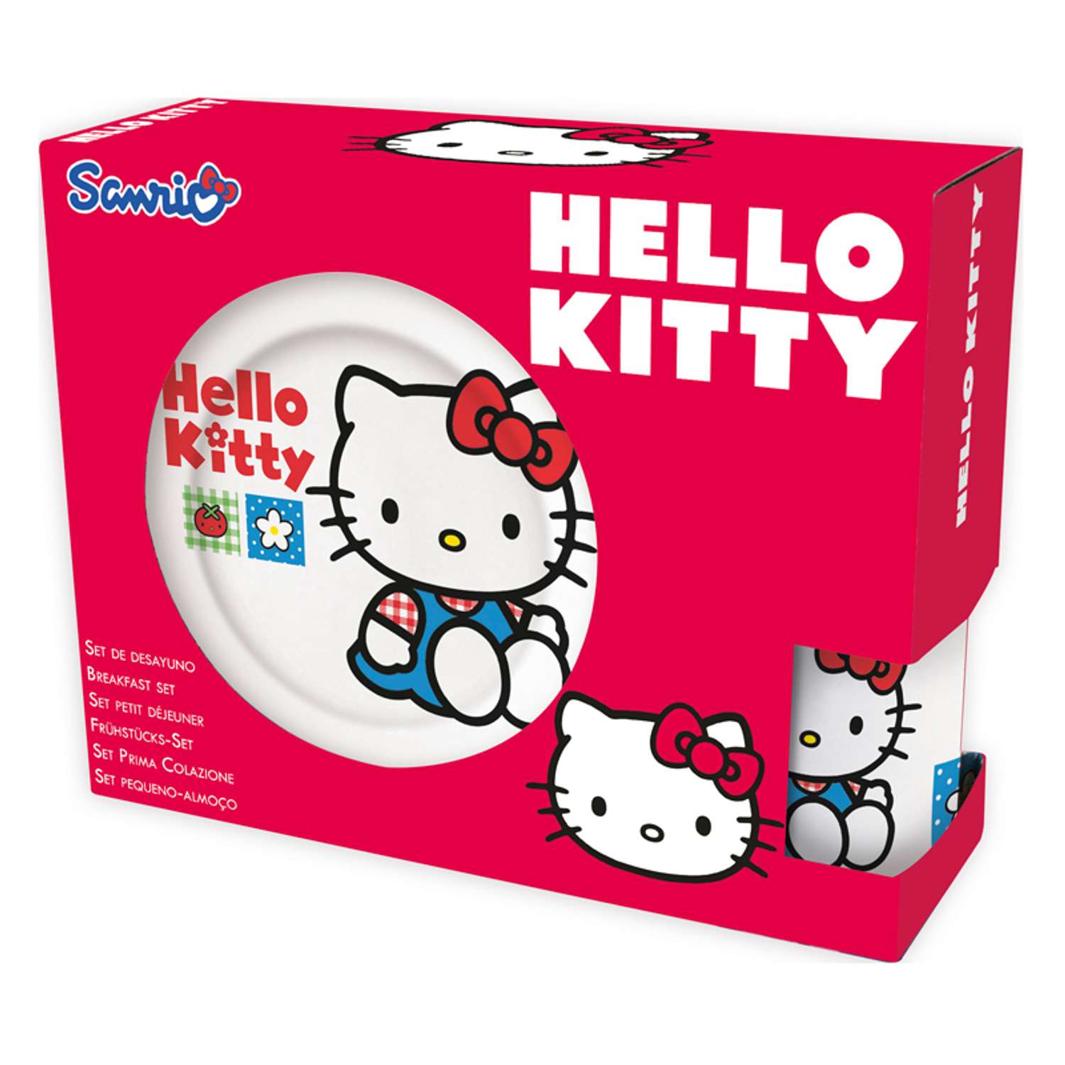 Набор керамической посуды STOR в подарочной упаковке Snack Set Hello Kitty Tomato 1 (3 шт.) - фото 2