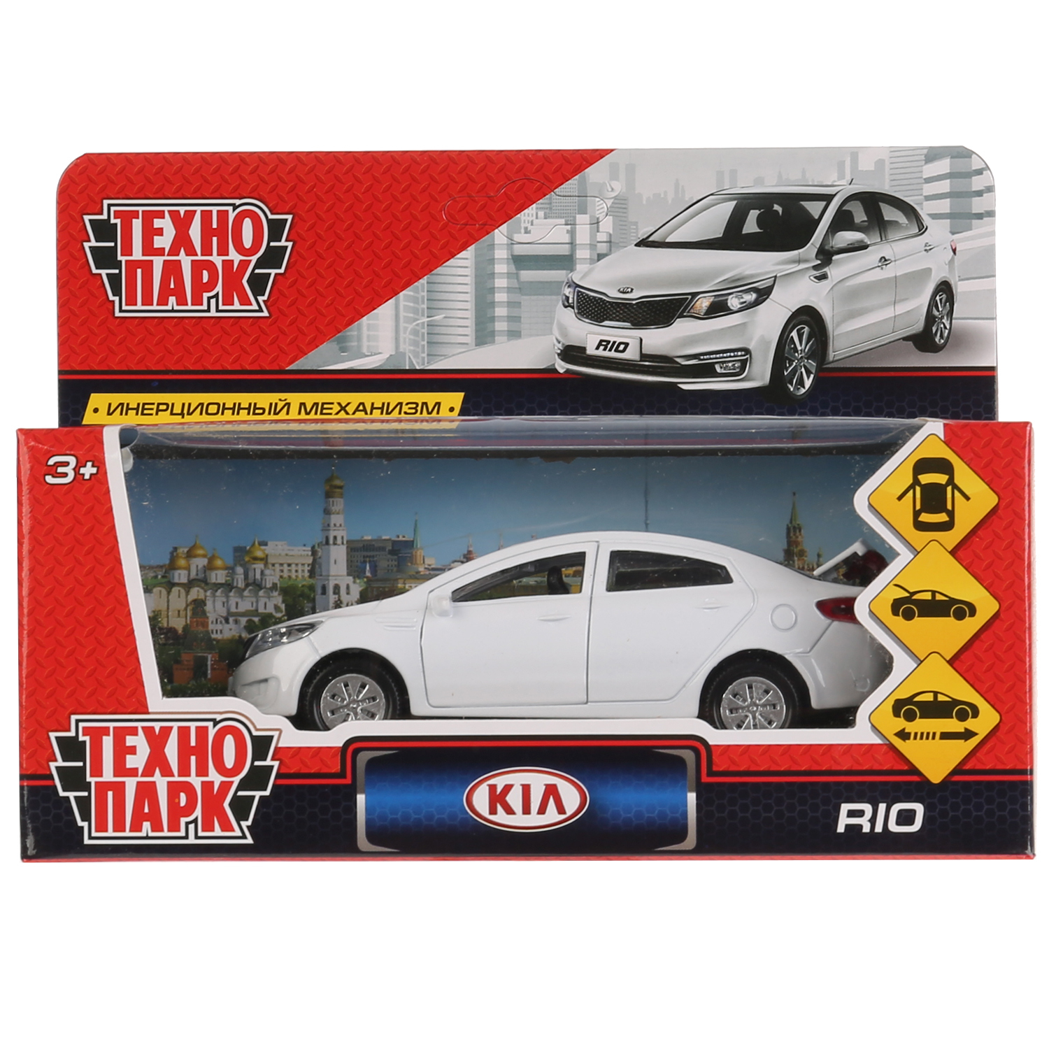 Машина Технопарк Kia Rio инерционная 273047 купить по цене 299 ₽ в  интернет-магазине Детский мир