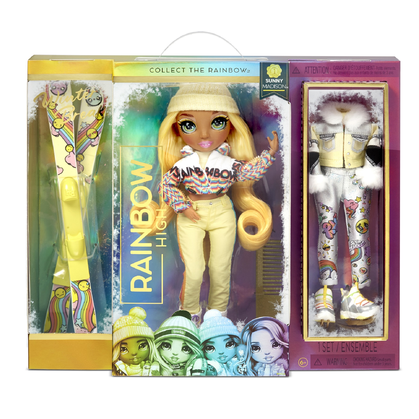 Кукла Rainbow High Winter Break Fashion Doll- Sunny Madison Yellow 574774 - фото 1