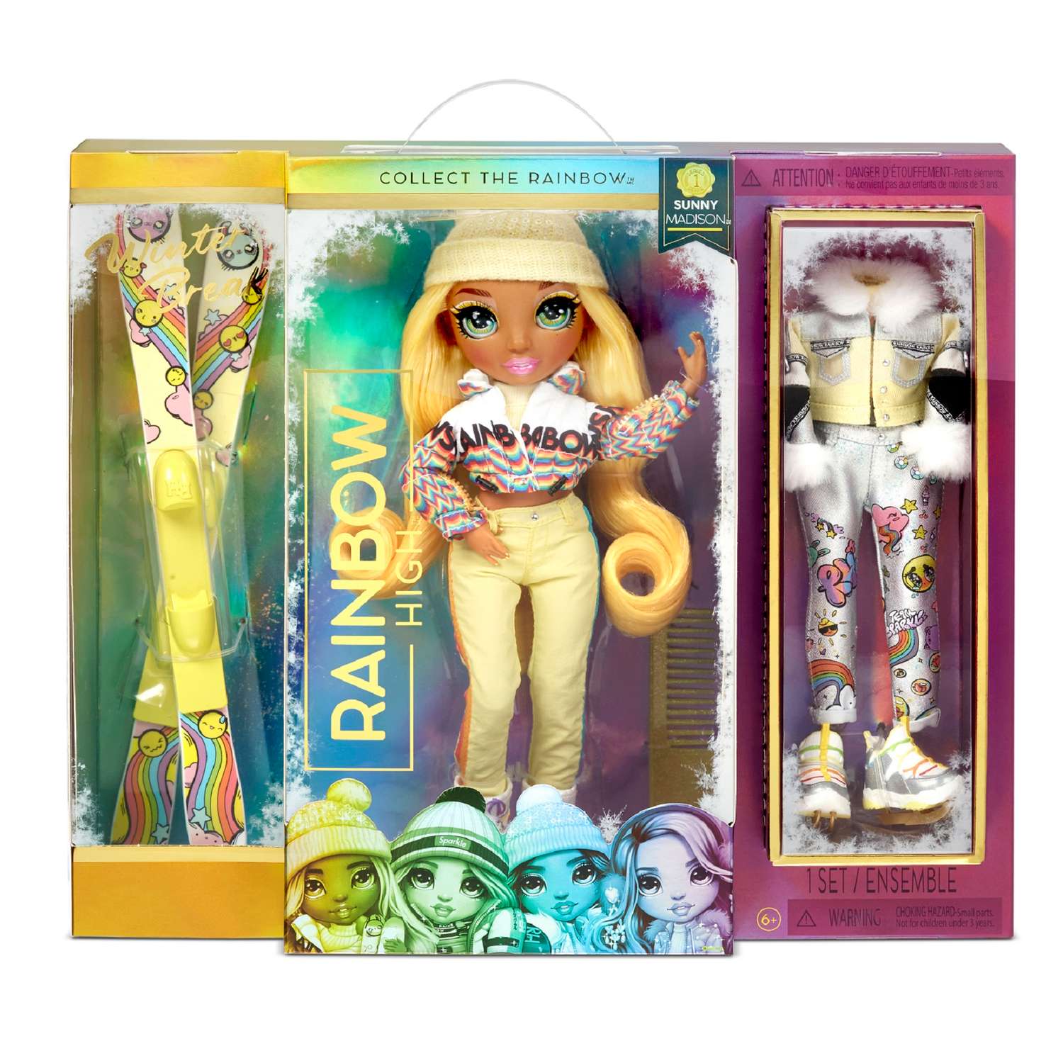 Кукла Rainbow High Winter Break Fashion Doll- Sunny Madison Yellow 574774 - фото 1