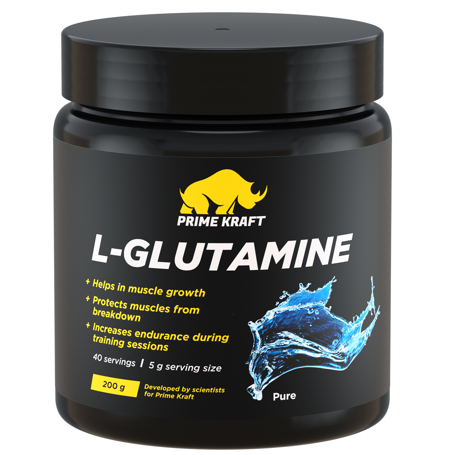 Коктейль Prime Kraft L-Glutamine натуральный 200г - фото 1