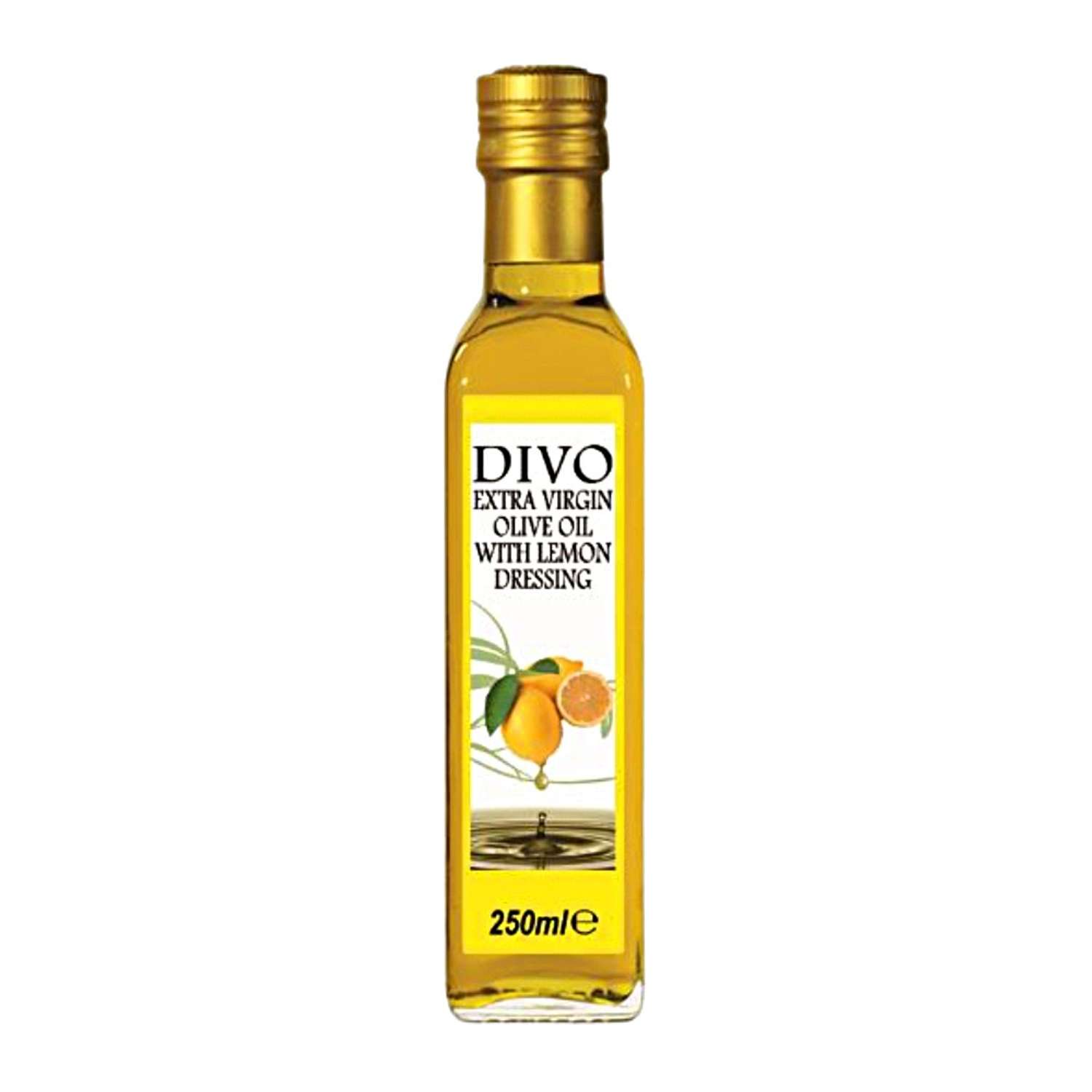 Масло оливковое DIVO Extra Virgin с ароматом лимона 0.25л - фото 1