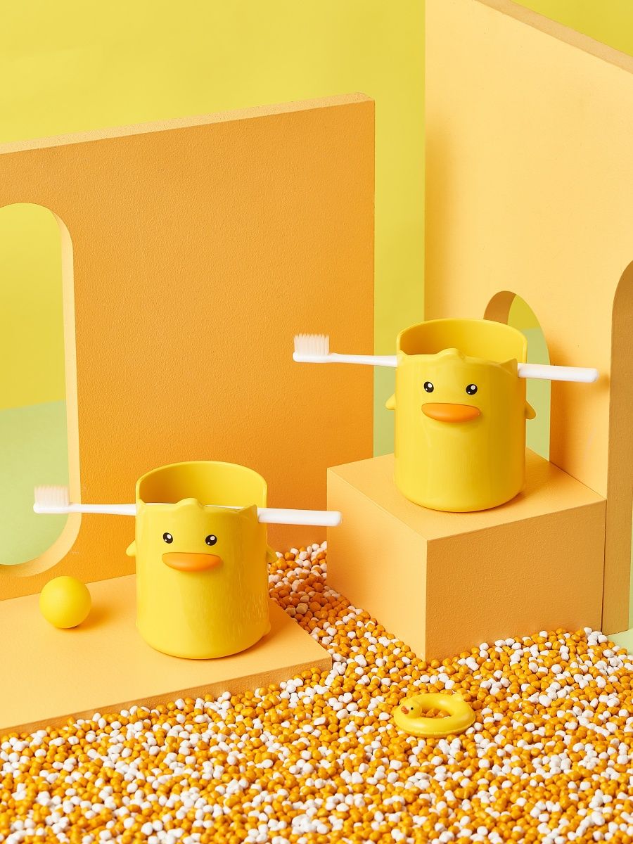 Стакан для зубных щеток iLikeGift Little duck yellow - фото 10