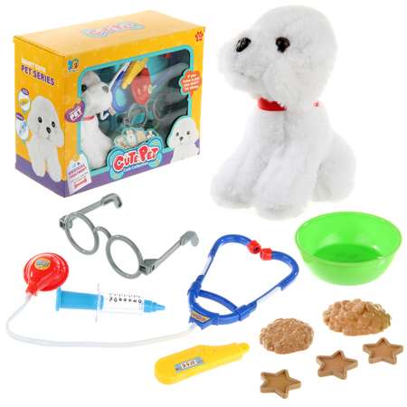 Набор доктора Ветеринар Veld Co с мягкой игрушкой собакой Пудель 11 предметов