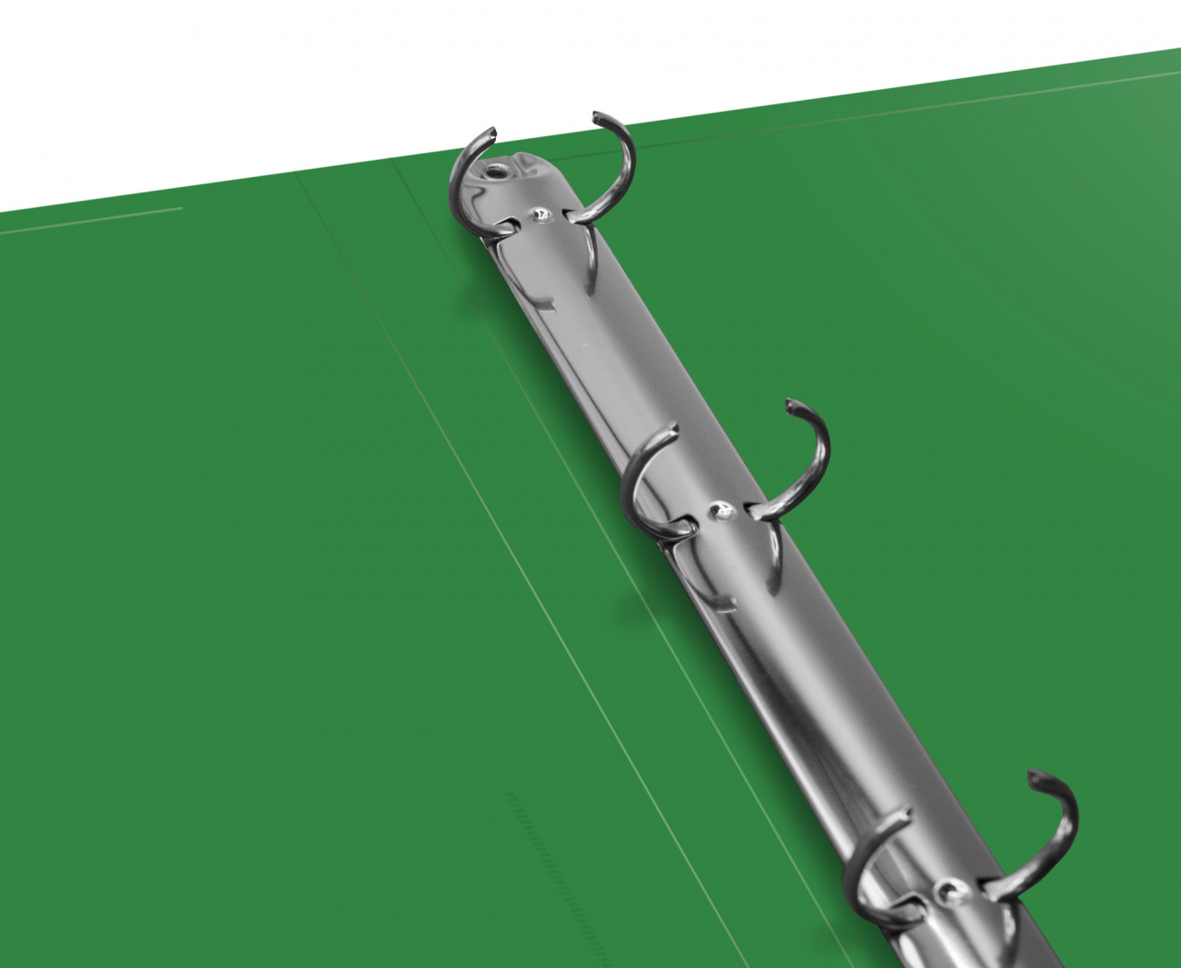 Папка на кольцах Бюрократ 4шт колец О-образные A4 27мм корешок пластик 0.7мм зеленый - фото 5