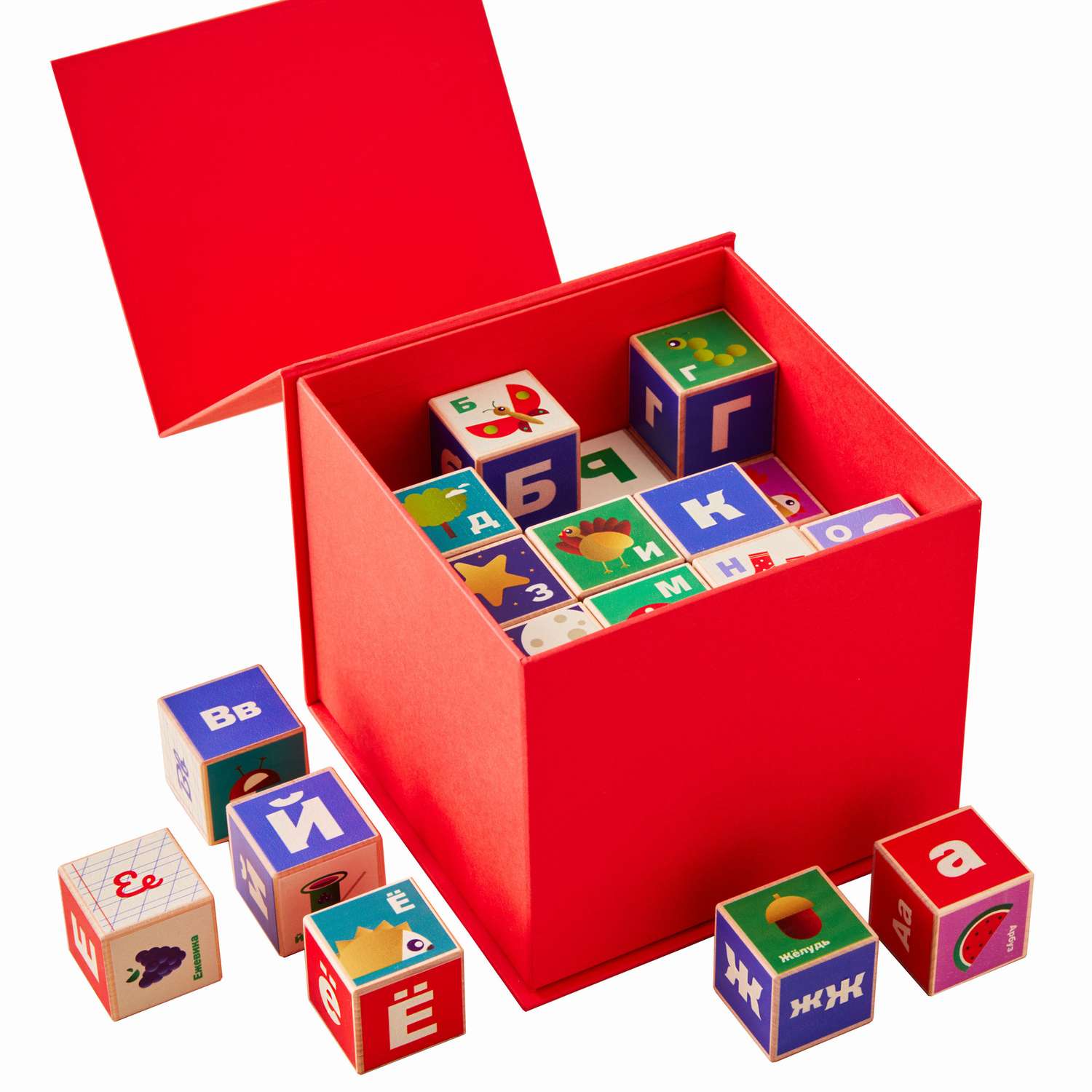 Обучающие цветные кубики kibooq Лесная Азбука - фото 12