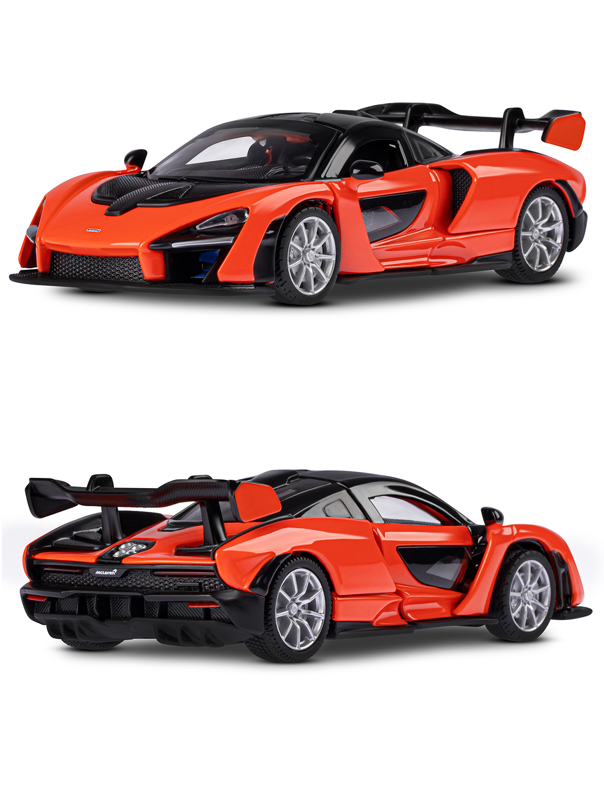 Автомобиль АВТОпанорама McLaren 1:32 инерционный оранжевый JB1251598 - фото 6