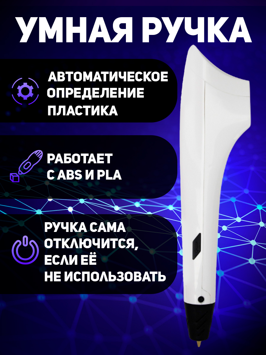 Набор для 3Д творчества Funtasy 3D ручка simple petg 10 цветов книжка с трафаретами hero - фото 3