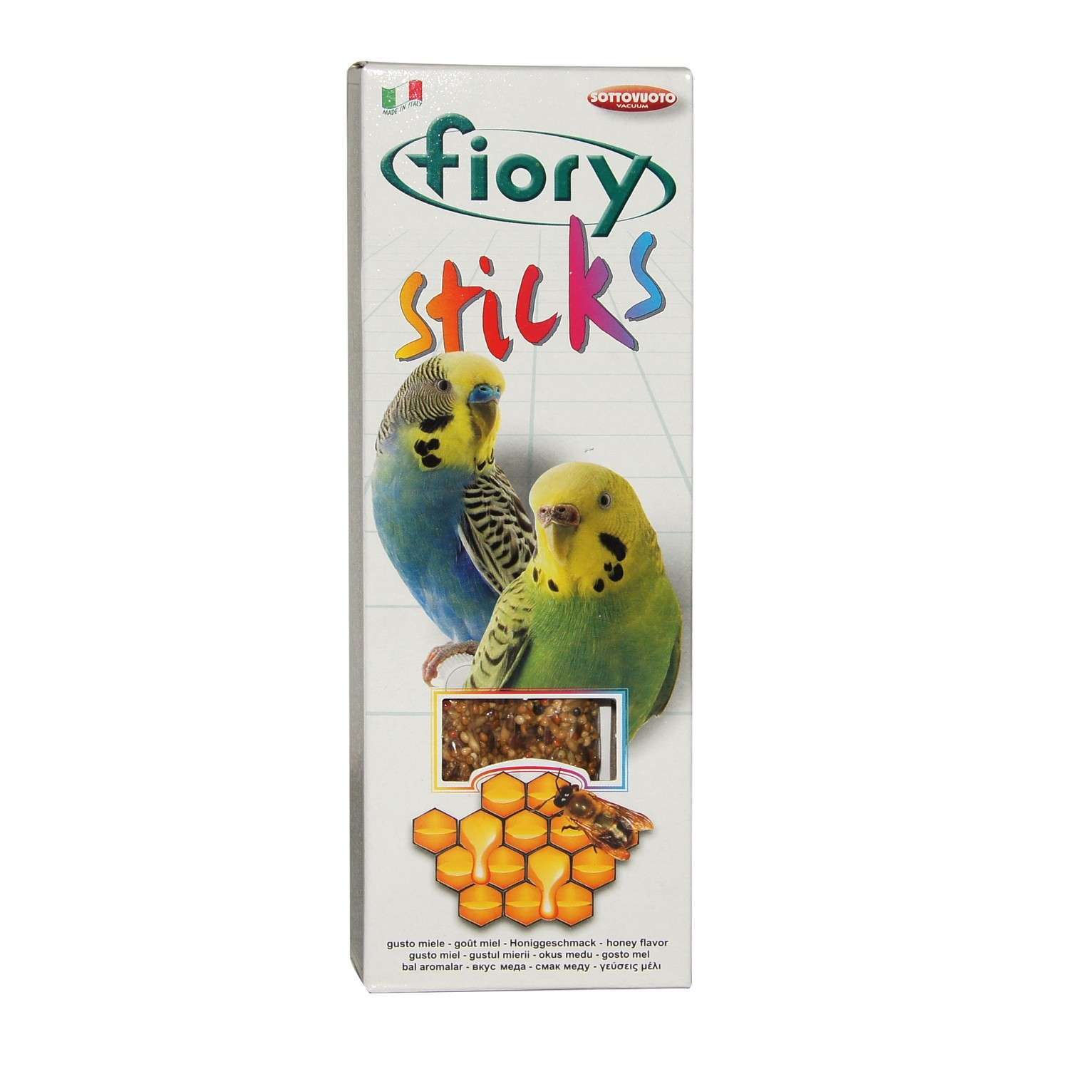 Лакомство для попугаев Fiory Sticks Палочки с медом 30г 2шт - фото 1