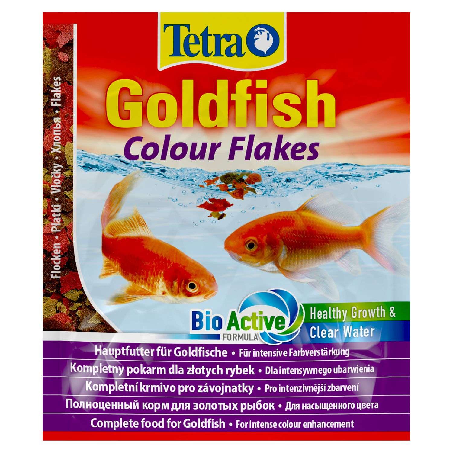 Корм для рыб Tetra Goldfish Colour золотых для улучшения окраса Хлопья 12г - фото 1