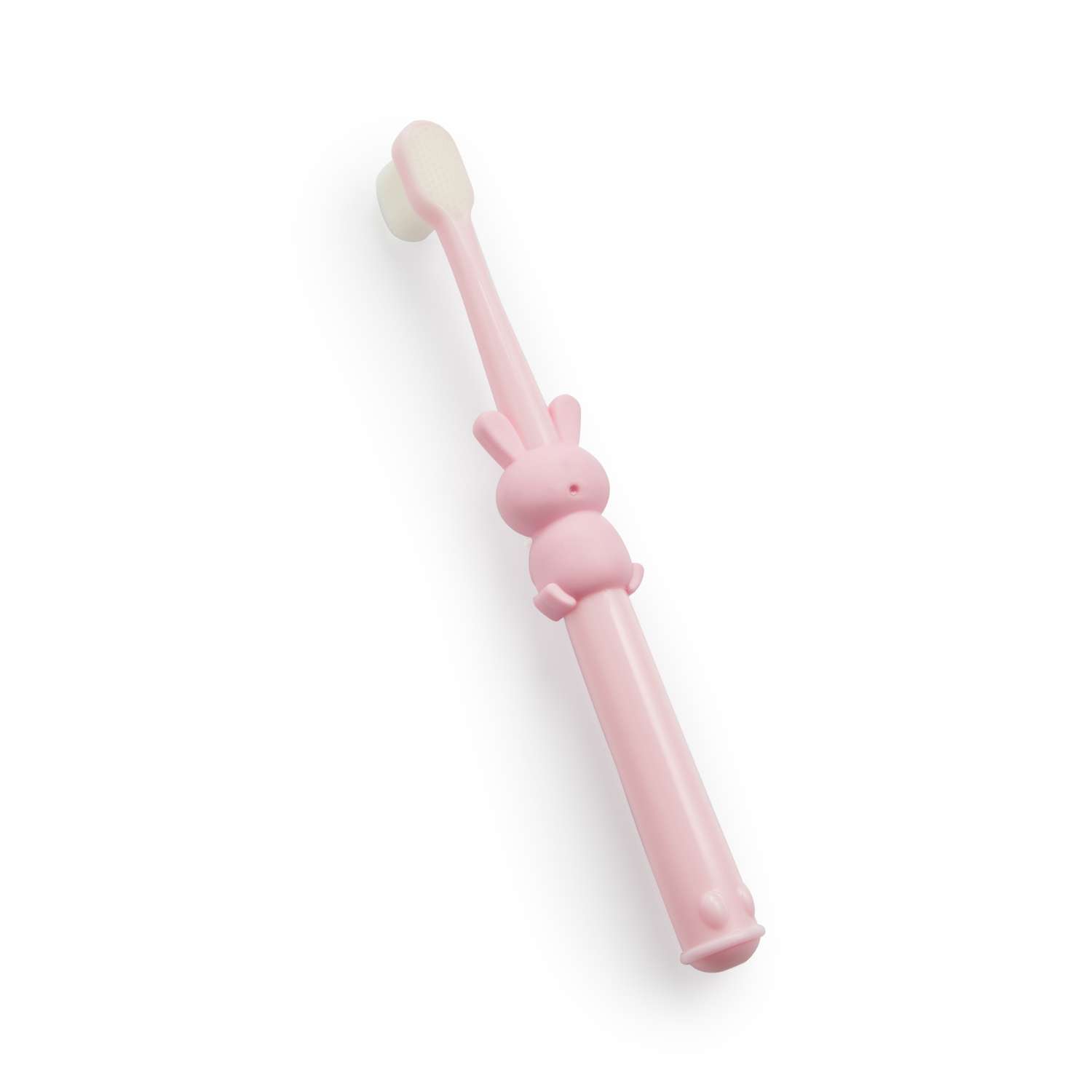 Детская зубная щётка Happy Baby с мягкой щетиной розовая зайка - фото 7