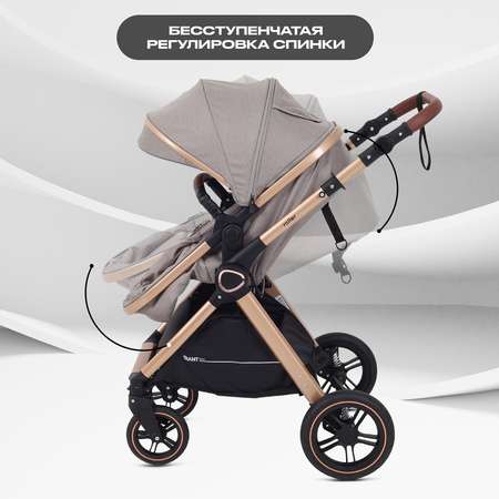 Коляска трансформер с перекидной ручкой Rant Basic ROLLER GOLD 2в1 RA161 Beige 2024