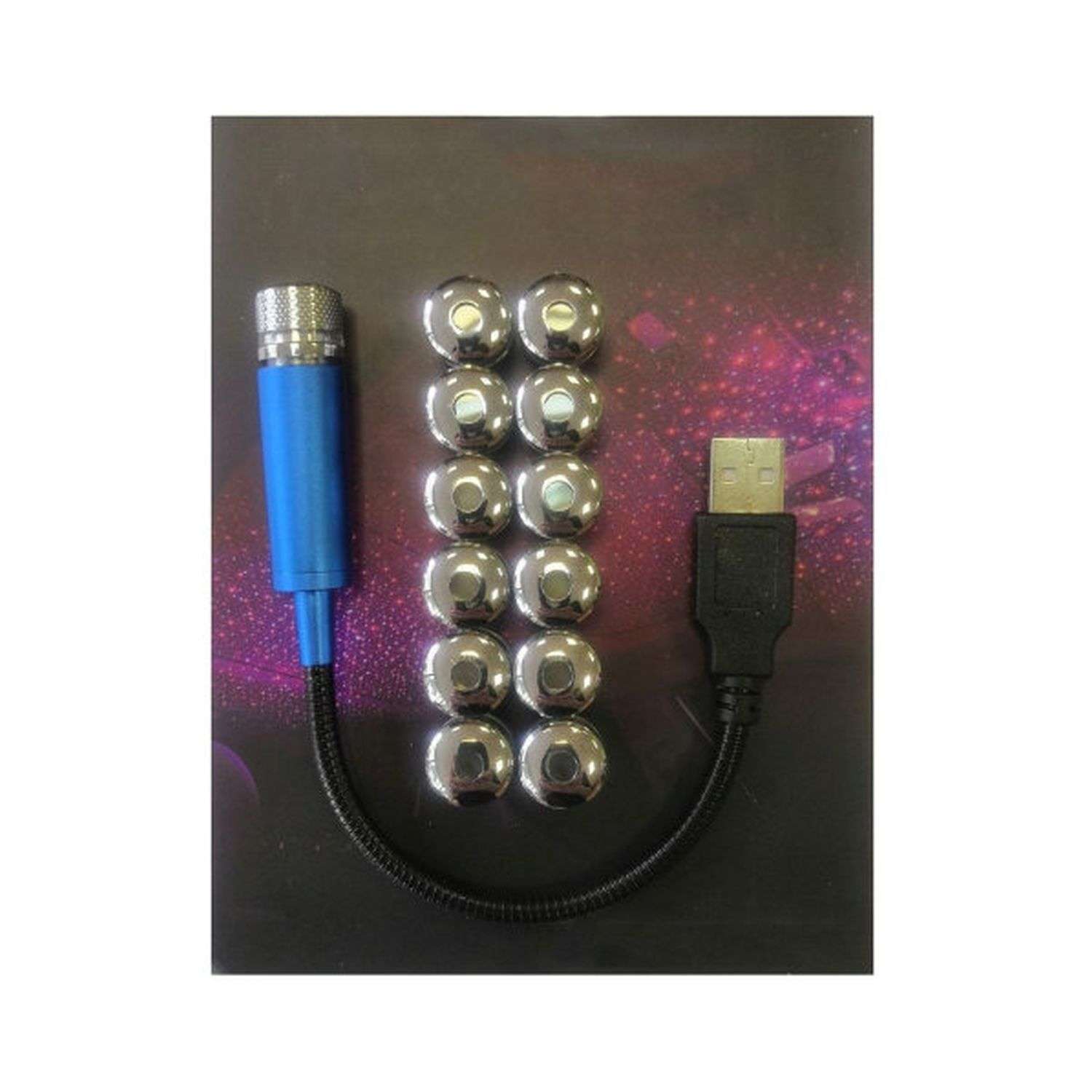 Ночной проектор Beroma USB с 12-ю насадками цвет синий - фото 2