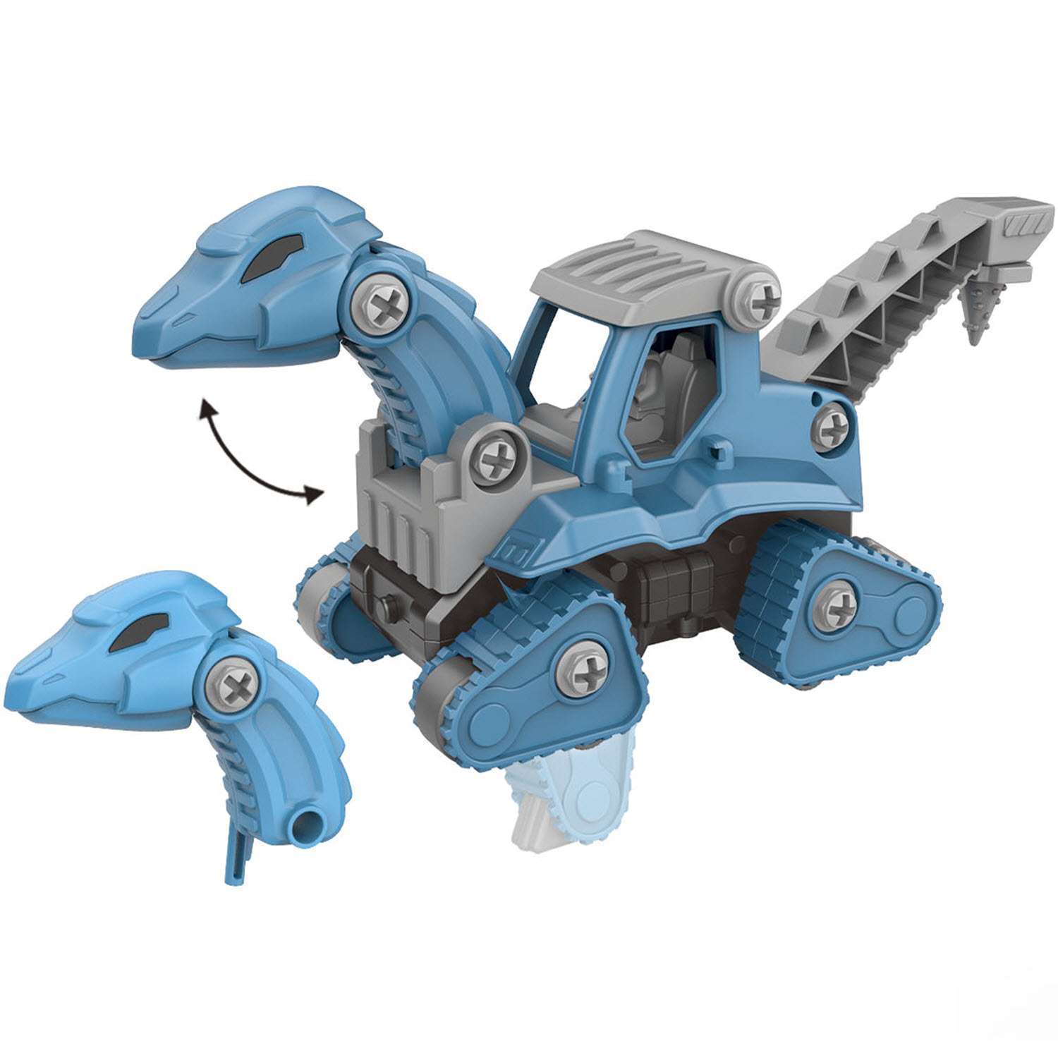 Конструктор LampStory Динозавры-машинки 4 шт с шуруповертом и отверткой - фото 12