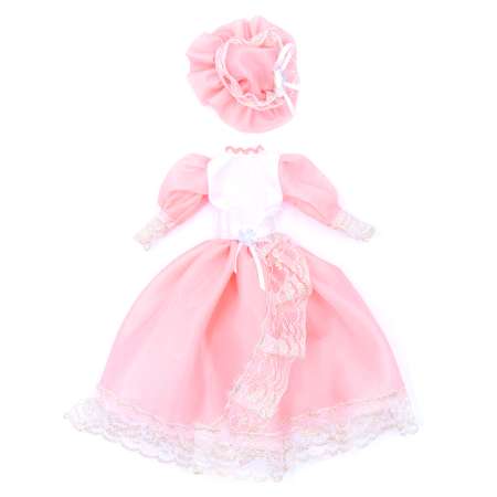 Бальное платье Модница для куклы 29 см из шелка 1503 коралловый