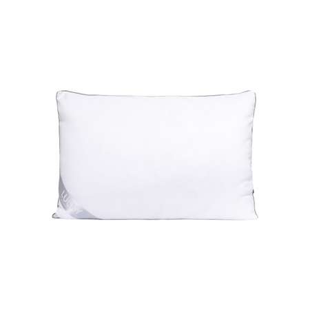 Подушка для сна LUCKY 48x70 см искусственный Лебяжий пух белый с серым кантом R000001
