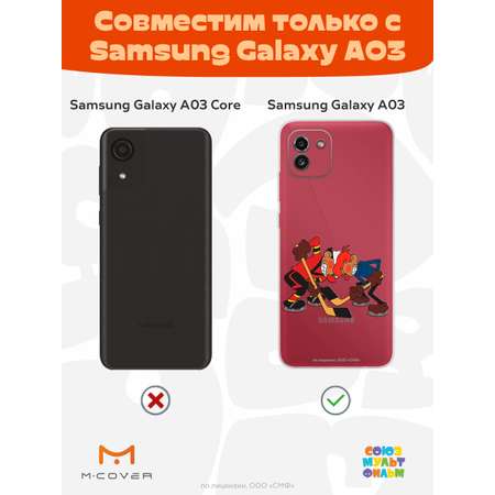 Силиконовый чехол Mcover для смартфона Samsung Galaxy A03 Союзмультфильм Кто одержит победу?