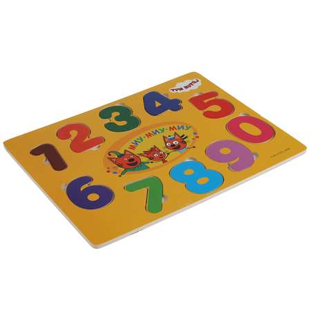 Игрушка деревянная Буратино Три Кота вкладыш цифры