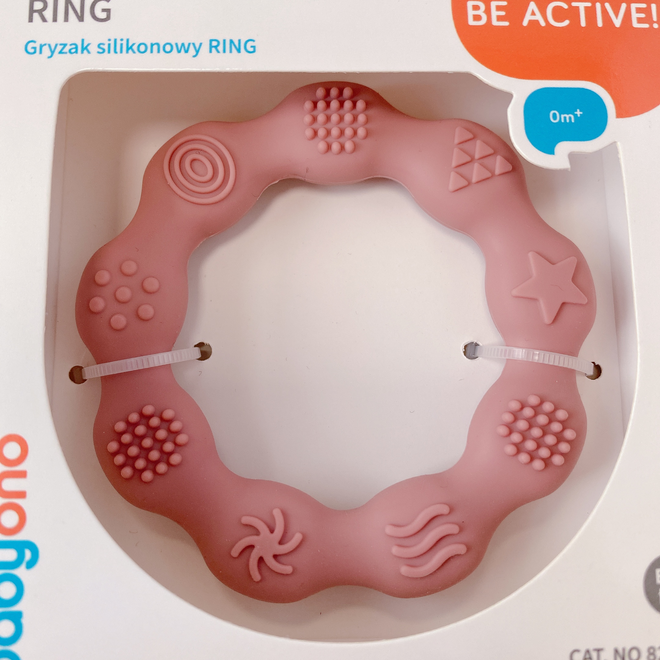 Прорезыватель Babyono силиконовый RING розовый - фото 8