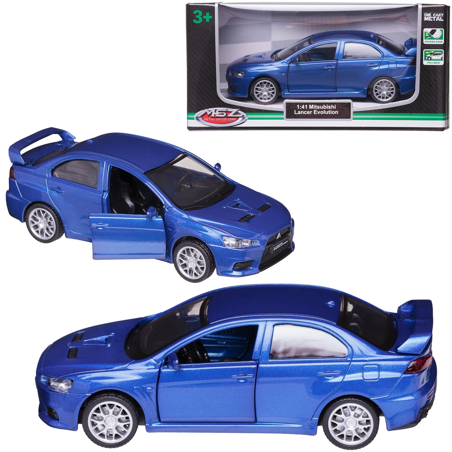 Автомобиль Abtoys Mitsubishi MSZ 1:43 инерционный синий WE-15960BL - фото 1