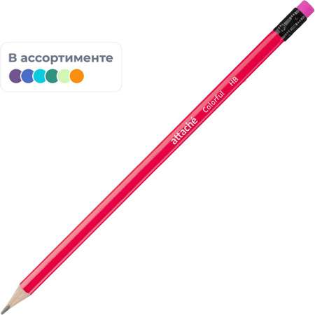 Карандаш чернографитный Attache Colorful! HB 15 штук