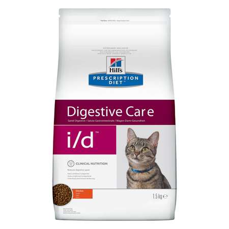 Корм для кошек HILLS 1.5кг Prescription Diet i/d Digestive Care для здоровья ЖКТ с курицей сухой