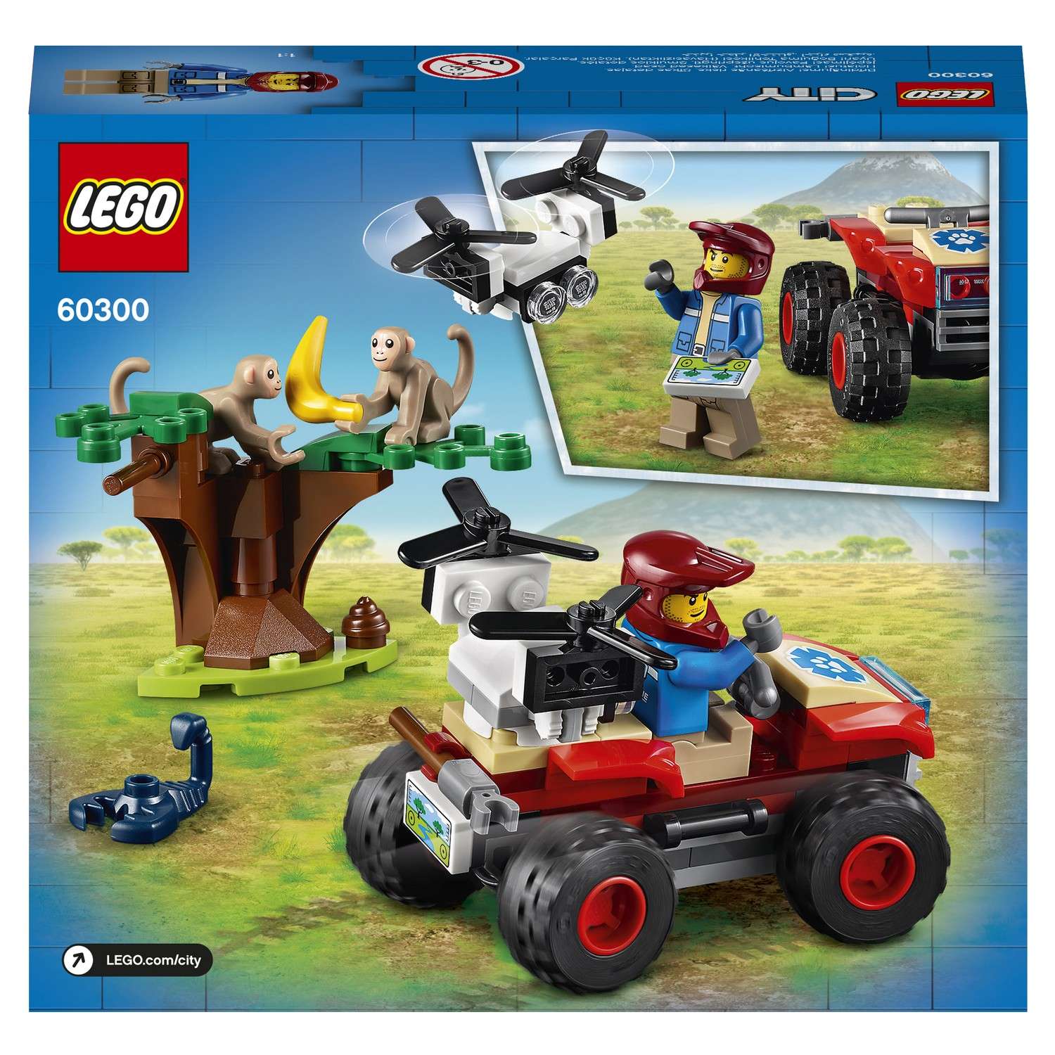 Конструктор LEGO City Wildlife Спасательный вездеход для зверей 60300 - фото 3