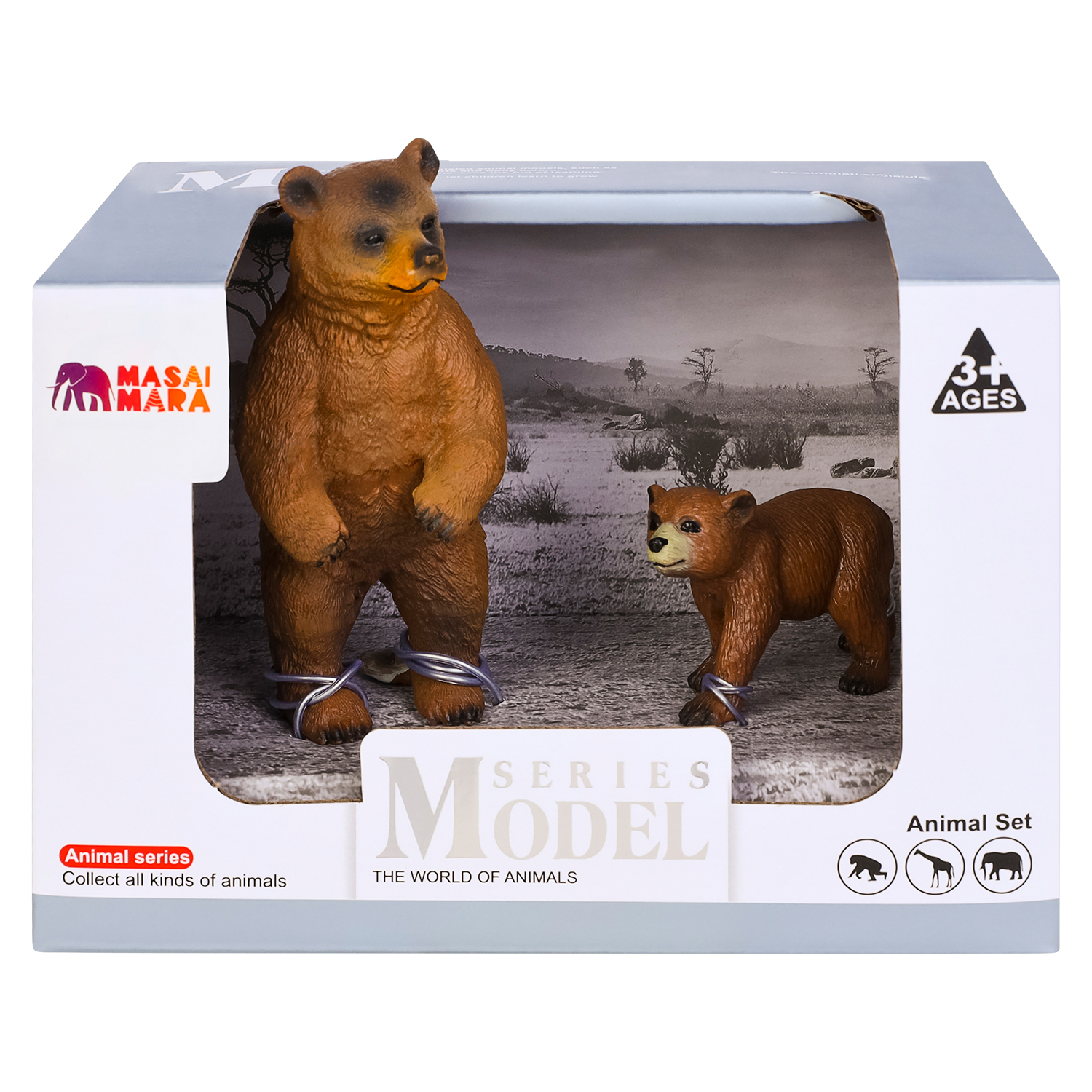 Игрушка фигурка Masai Mara Семья бурых медведей Мир диких животных MM211-144 - фото 8