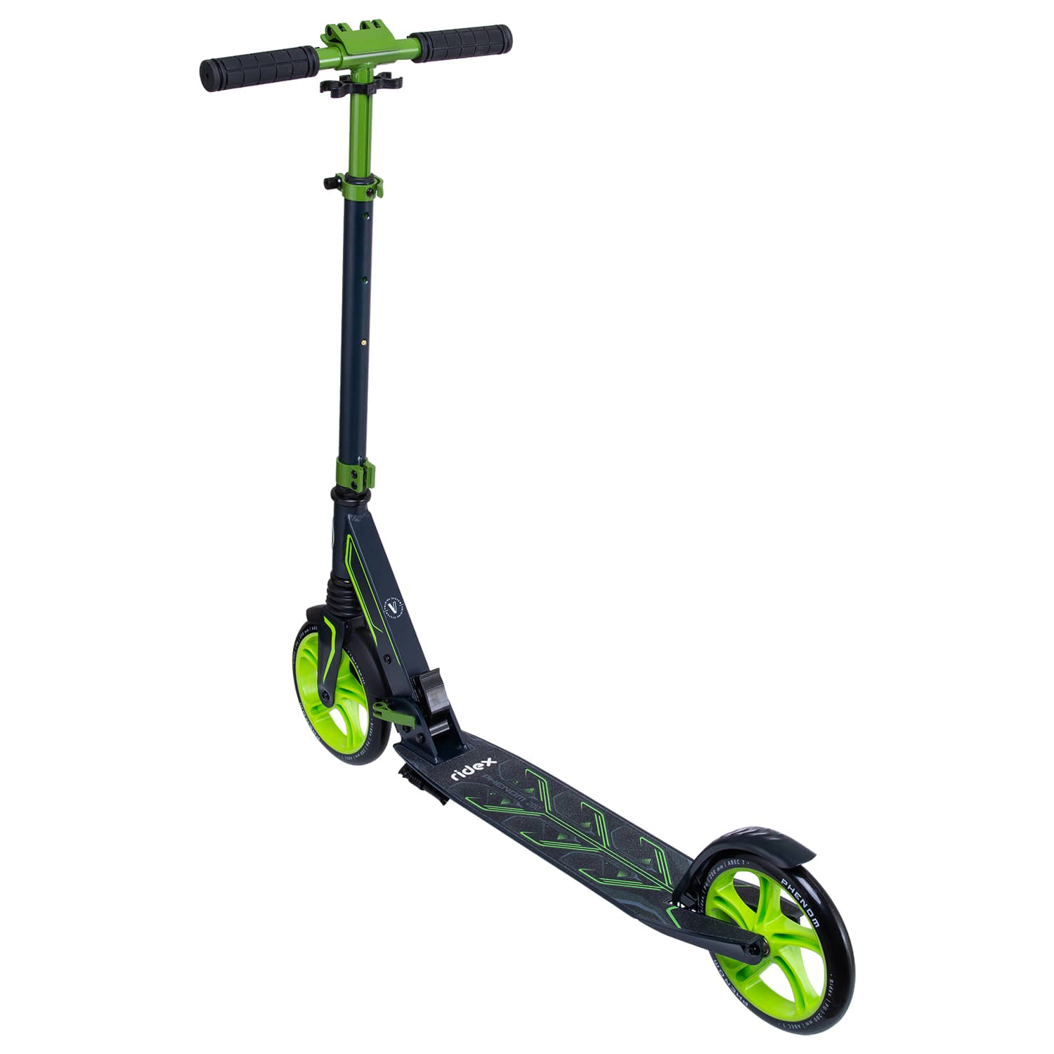 Самокат RIDEX двухколесный Scooter 2 wheels Phenom 200 green - фото 1