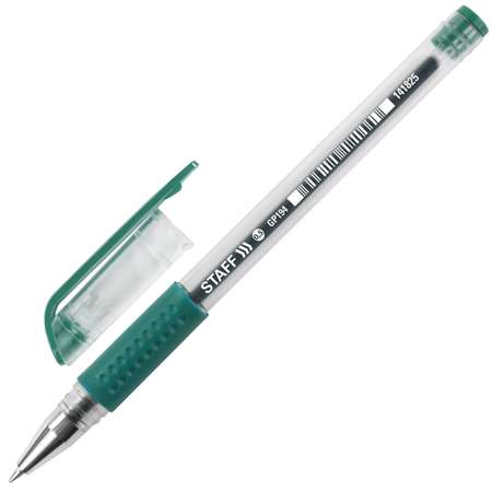 Ручка гелевая Staff Everyday с грипом GP-194 уузел 0.5мм линия 0.35мм Зеленая 141825