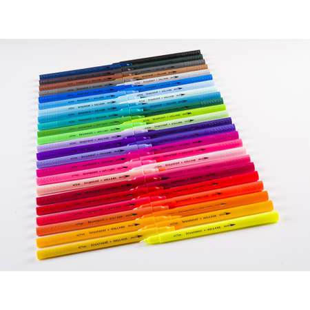 Набор капиллярных ручек BRUYNZEEL Creatives толщина линии 0.4мм кисть 48 цветов в металлическом коробе-пенале