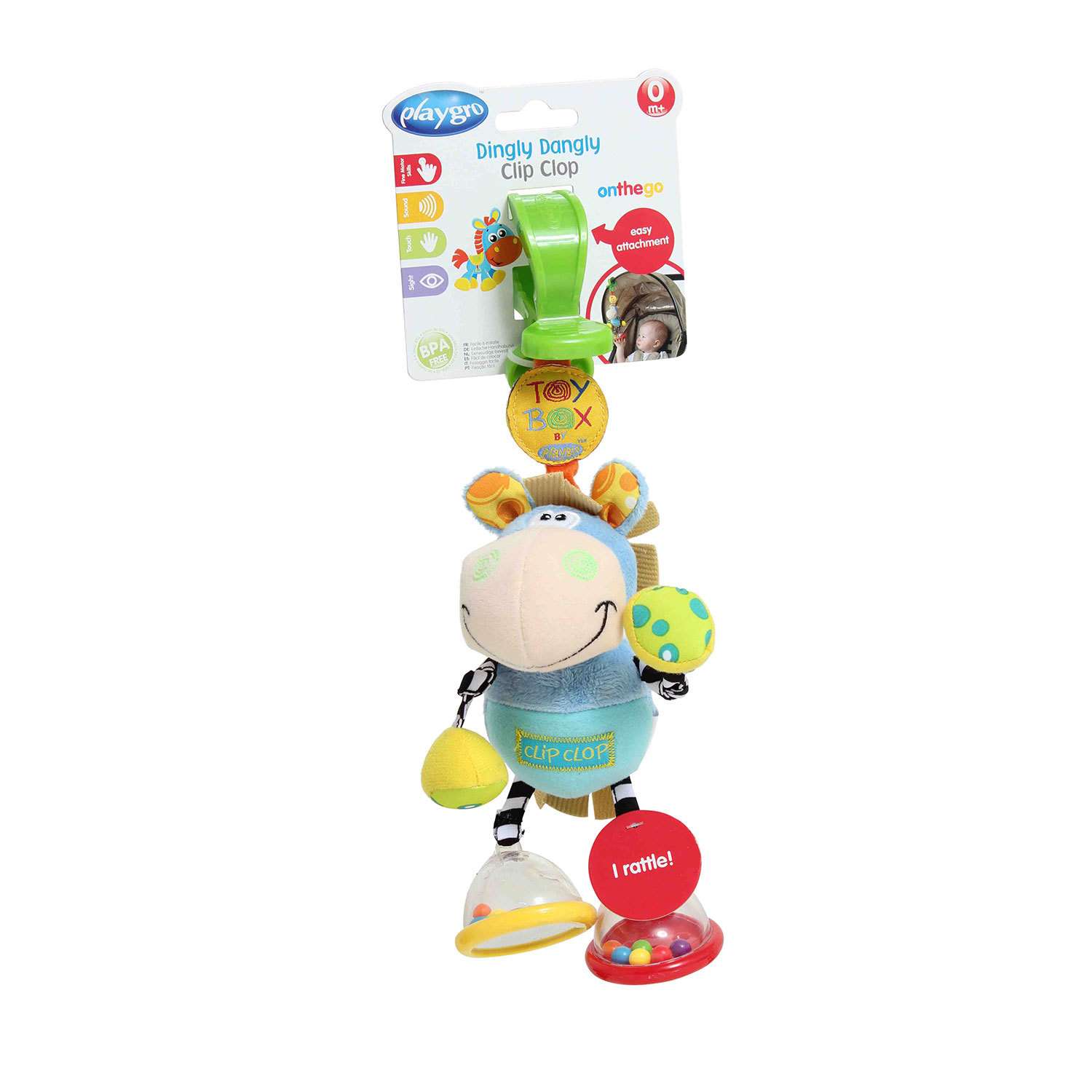 Игрушка-подвеска Playgro Ослик с погремушкой 0101140 - фото 3