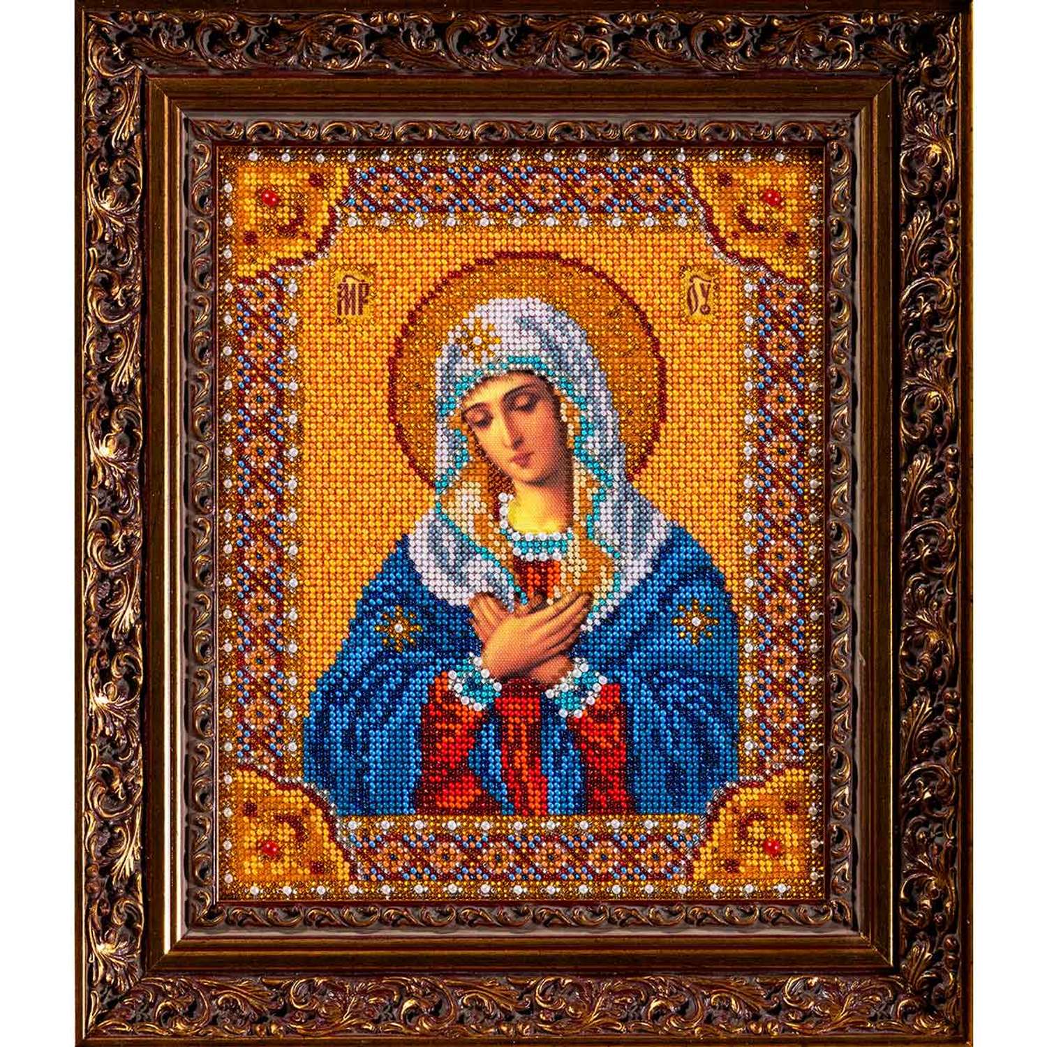 Набор для вышивания Радуга бисера иконы бисером В153 Умиление Богородица 20x25см - фото 4
